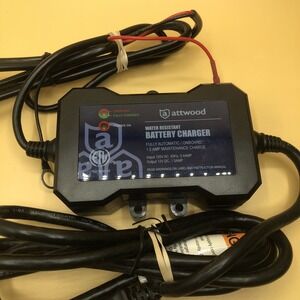 Attwood Water Resistant Battery Charger Automatic Onboard Maintenance charge